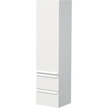 Šatní skříň Naturel Koupelnová skříňka vysoká Pavia 40x155x35 cm levá bílá mat bílá úchytka PAVIA3V40DVLBI