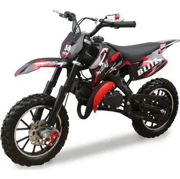 malá motorka minicross KXD 708A 49cc 10/10 - červená