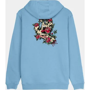 Pánské oblečení SANTA CRUZ mikina - Screaming Rose Flash Hood Pacific Blue (PACIFIC BLUE)
