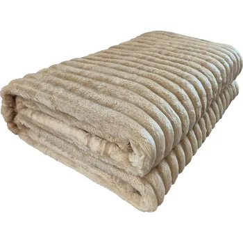 deka Mikroplyšová deka 220x200cm Viola - béžová