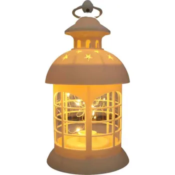 Lampička Dekorativní lucerna COZZY - 12x12x23,5 cm - bílá