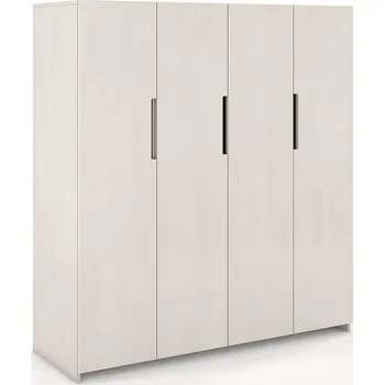 Komoda Visby Šatní skříň Bergman 4D, borovice (Barva: Bílá)