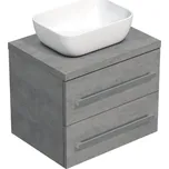 Swiss aqua technologies Koupelnová skříňka s krycí deskou SAT Cube Way 60x53x46 cm beton mat CUBE461603BE45