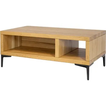 Nábytek Drewmax Stół dębowy ST364, szerokosc: s110, wysokosc: w28, glebokosc: g60, struktura-blatu: lite-lamele, blat: blat-4-cm, sada 5 ks (Barva dřeva: Kakao)