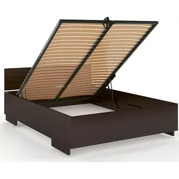 Postel Visby Dřevěná postel Bergman High BC Long, delší o 20cm, borovice (Rozměr: 120x220 cm, Barva: Palisander)