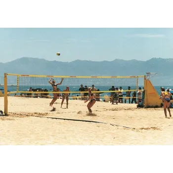 Pletivo HUCK BEACHVOLEJBALOVÁ SÍŤ PP 3 mm, PRO HŘIŠTĚ 8x16 m, ŽLUTÝ LEM