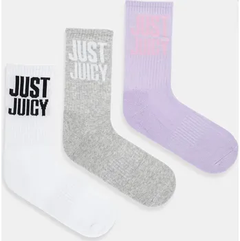 Pánské ponožky Ponožky Juicy Couture CREW SOCK 3 PACK 3-pack dámské, bílá barva, JCAXS225706 00X, vel. ONE SIZE