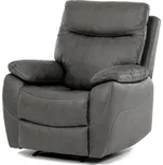 Relaxační polohovací TV křeslo NORBERT — látka, šedá, nosnost 150 kg