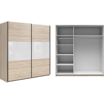 Šatní skříň Brwcz TETRIX SZF/183 dub sonoma/bílý lesk / 9BAL /