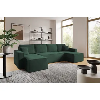 Sedací souprava Eka Rohová sedačka BASIC U, 305 cm Barva látky: POSO 14 (Zelená)