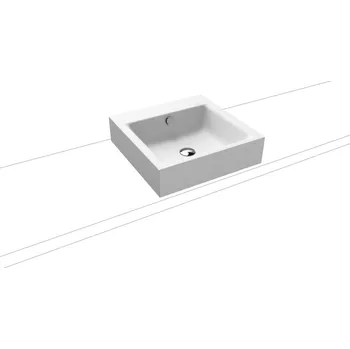 Umyvadlo Kaldewei Umyvadlo na desku Puro 3156 46x46 cm alpská bílá bez otvoru pro baterii 900606003001