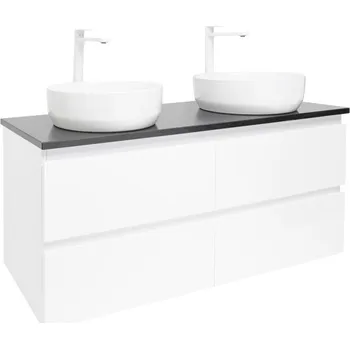 Šatní skříň Swiss aqua technologies Koupelnová skříňka s umyvadlem SAT B-Way 119x50x45 cm bílá lesk BWAY2120WTK2BB