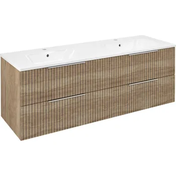 Umyvadlo Sapho CIRASA STRIP umyvadlová skříňka 139,6x52x46cm, dub alabama