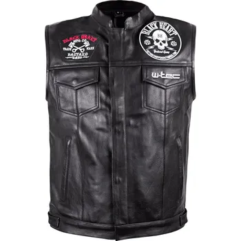 Pánská vesta W-tec Moto vesta Black Heart Rumbler (Velikost: 4XL, Barva: černá)