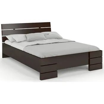 Postel Visby Dřevěná postel Sandemo High & LONG, délší o 20cm, borovice (Rozměr: 90x220 cm, Barva: Palisander)