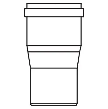 Kouřovod Almeva STARR kotlová redukce centrická DN60/80, PPH, bílá