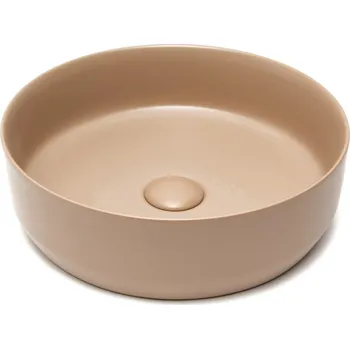 Umyvadlo Swiss aqua technologies Umyvadlo na desku SAT Infinitio 39x39 cm hnědá mat bez otvoru pro baterii SATINF3939LBRM