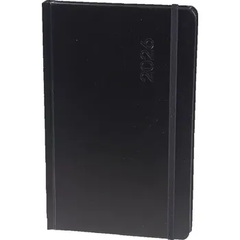 Diář Diář A5 týdenní poznámkový Trend - Balacron černý/černá gumička