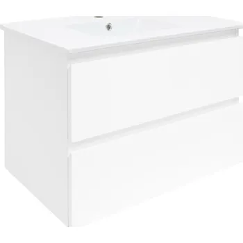 Nábytek Swiss aqua technologies Koupelnová skříňka s umyvadlem SAT B-Way 79x50x45 cm bílá lesk BWAY280WU4BI