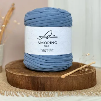 Příze Amorino Fios Textilní špagáty Amorino Fio - Premium 36mm Jeans