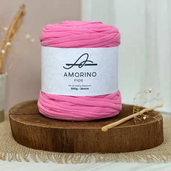 Příze Amorino Fios Textilní špagáty Amorino Fio - Premium 36mm Rosa Chiclete