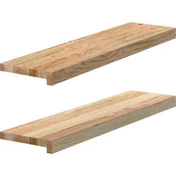 Parapet vidaXL Okenní parapety 2ks světle hnědé 80x20x2cm masivní dub [4009094] Barva: Přírodní