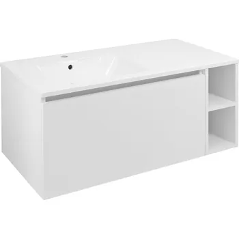 Umyvadlo Sapho LOREA skříňka 100x46x51,5cm (80+20cm), levá, bílá mat