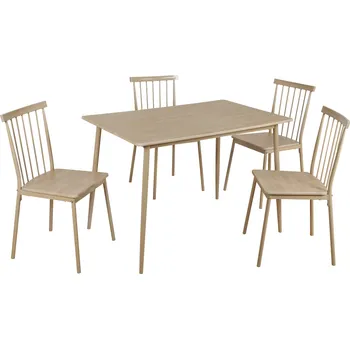 Jídelní set Tempo Kondela Jídelní set 1+4, přírodní/vzor buk, SENDO