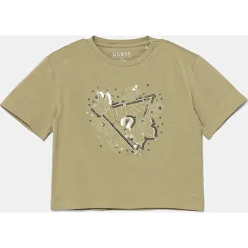 Chlapecké tričko Dětské tričko Guess zelená barva, J5YI35 K6YW4 J5YI35.K6YW4.9BYA 91X, vel. 125-135