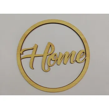 Dřevěný lapač snů kruh nápis "Home"
