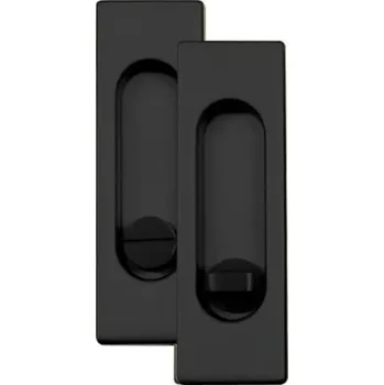 Nábytkové kování Naturel Mušle FT3663 hranatá černá matná 125x40x13 WC