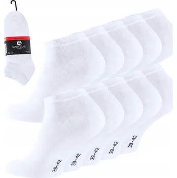 Dámské ponožky Pánské sportovní Kotníkové Ponožky bílé, 5 párů, 39-42