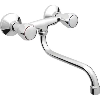 HOPA Umyvadlová Nástěnná Baterie GLOBO R-4 (Chrom Lesklý), Kohoutková, S Otočným Ramínkem 20 cm