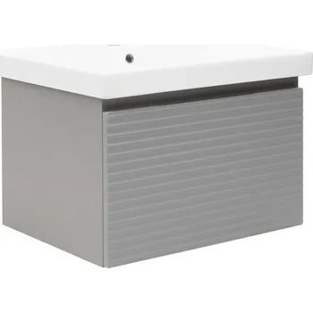 Šatní skříň Naturel Koupelnová skříňka s umyvadlem Savona 78x43x44,8 cm šedá mat SAVONA80GMU1