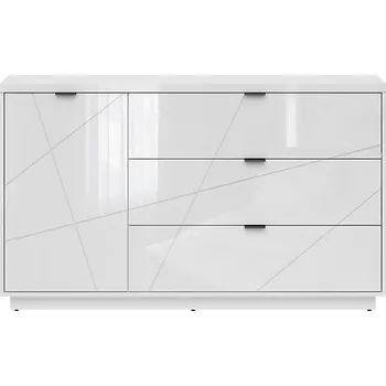 Komoda Brwcz FORN KOM1D3S bílý lesk