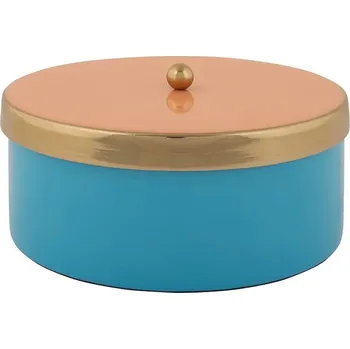 Dóza na potraviny Nádoba s víkem Present Time Double Funky 6 x 16 cm PT4253BL modrá 55X