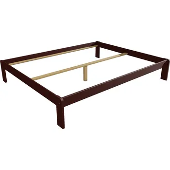 Postel Vomaks Manželská postel VMK004A masiv borovice (Barva dřeva: moření ořech, Rozměr: 180 x 200 cm)