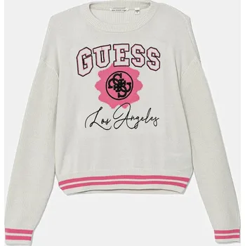 Dívčí oblečení Dětský svetr s příměsí vlny Guess J5YR02.Z3OF0.9BYA béžová 01X, vel. 136-146