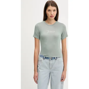 Pánské tričko Tričko Juicy Couture SHEER FITTED TEE JCWCT225301 zelená 97X, vel. L
