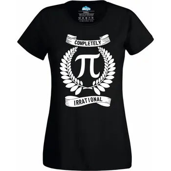 Dámské tričko Úplně iracionální Pí () (Velikost: 4XL, Barva: Černá)