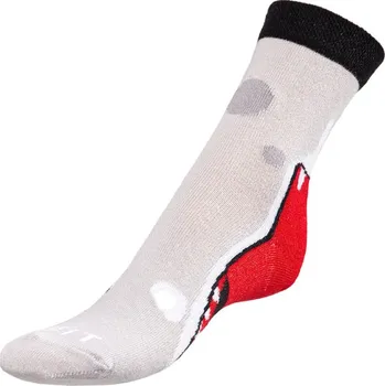 Dámské ponožky Bellatex Ponožky dětské Žralok šedá, červená, rozměr 20-24