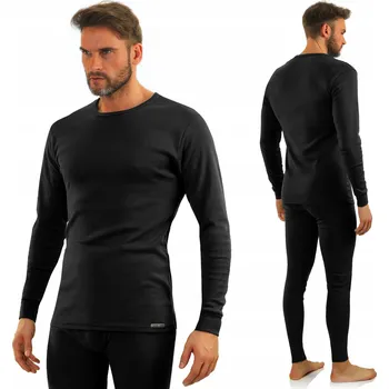 Pánské tričko Sesto Senso tričko Pánské tričko kulatý dlouhý rukáv černé velikost XL