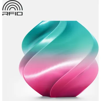 Filament Filament Bambu Lab PLA Silk South Beach Růžovo-Tyrkysový, Cívka 1 kg