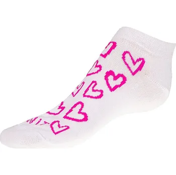 Dámské ponožky Bellatex Ponožky nízké Srdíčka růžová růžová, bílá, rozměr 39-42