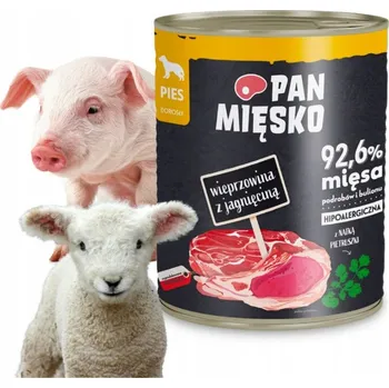 Krmivo pro psa Pan Mięsko krmivo mokrá pro psa Vepřové s jehněčím 800g