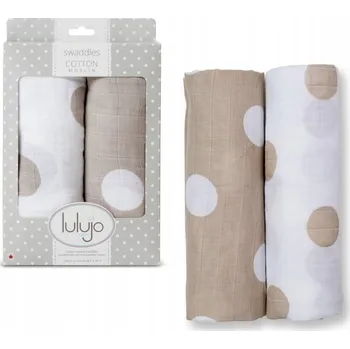 Zavinovačka Lulujo mušelínové Zavinovačka 2 ks s puntíky 100/100 cm