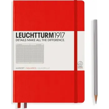 Blok Zápisník Red, Medium, 251 p., čtverečkovaný