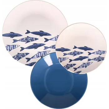 Talíř ROSE&TULIPANI THE BLUE ONES Jídelní servis pro 6 osob