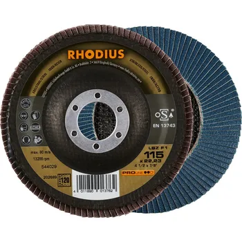 Brusný kotouč Rhodius 202689 | Brusný lamelový kotouč LSZ F1 PRO line / 115x22,23 - K120