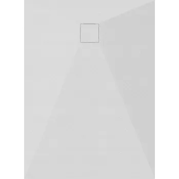 Sprchová vanička SPRCHOVÁ VANIČKA OBDÉLNÍKOVÁ 100x80 KAMENNÝ VZOR 2,6 CM BÍLÁ VČETNĚ SIFONU